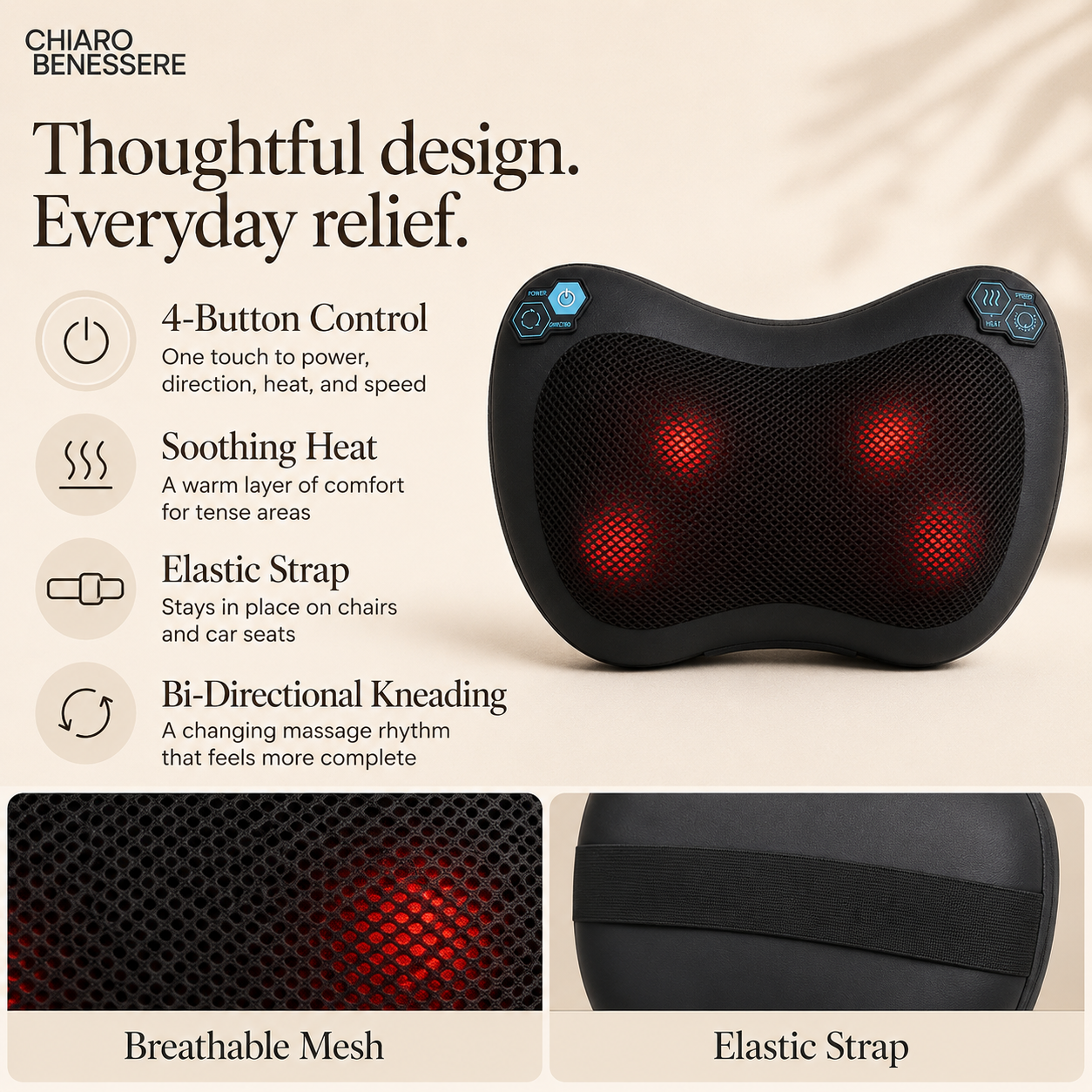 Chiaro Restor Pillow Heating and massaging pillow